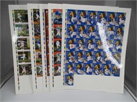 (5) Peoria Chiefs Uncut Card Sheets