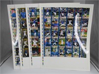 (4) Iowa Cubs Uncut Card Sheets