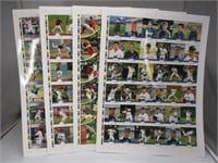 (4) 2012 Minor League Baseball Uncut Card Sheets