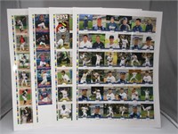 (4) Minor League Baseball Uncut Card Sheets