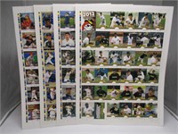 (4) 2012 Minor League Baseball Uncut Card Sheets