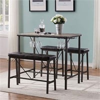 O&K FURNITURE Bar Table and Chairs Set of 4