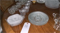 5 Different Patterns Of Crystal , Cups Saucers