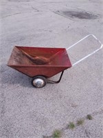 Vintage red garden cart.