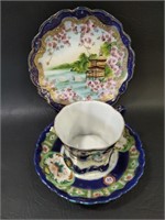 Hand Painted Japanese Plate +