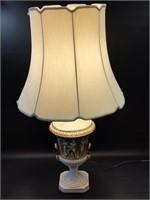 Vntg 37" Porcelain Table Lamp