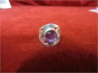 Sterling Silver ring. Amethyst stone.