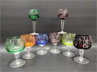 Marsala Cut To Clear Crystal Hock Wine Glasses