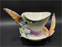 Franz Porcelain Butterfly Cup Saucer