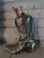 brass cowboy boot