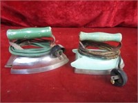 (2)small electric irons.