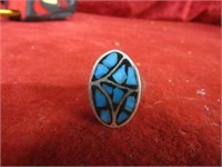 Sterling silver ring. w/turquoise.
