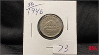 1946 5 cent Canadian coin