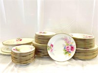 62 pc Noritake Bone China Pattern 9558 Rosalia