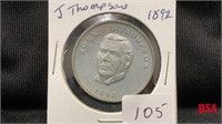 1892, John Thompson token