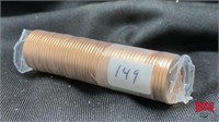Mint roll of 1 cent Canadian coins, 2012