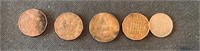 Lot of 5 Great Britain Coins 2-WWII era