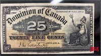 1900 Dominion of Canada, 25 cent bill