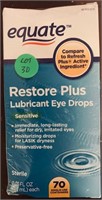 NEW SEALED Equate Restore Plus Lubricant Eye Drops