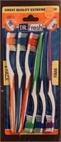 New Dr Fresh Toothbrush 6 Pack