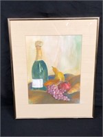Wine and Fruit Painting