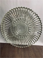 Etched Glass Serving Platter