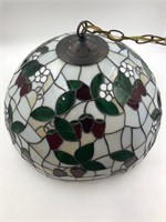 Strawberry Stained Glass Pendant Light