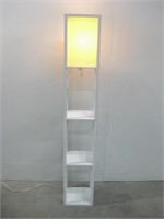 10"x 10"x 62.5" Wood Shelf Lamp Works