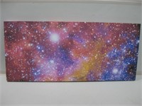 36"x 16" Galactic Print On Canvas