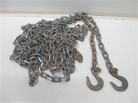 32' Long Chain w/ 2 Hooks - Some Worn Links