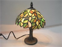 11" Tall Stained Glass Lamp Works