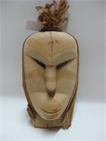 6"x 12" Carved Wood & Bark Wall Mask