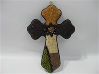 6.5"x 9" Seed Covered Cross Wall Hanging