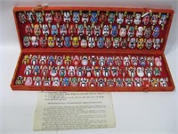 17"x 5" Satin Box W/ Chinese Opera Mask Miniatures