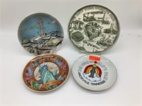 4 World's Fairs souvenir plates