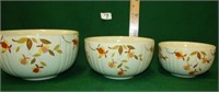 3 Jewel Tea nesting bowls