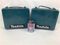 2 valises en métal bleu Nikita