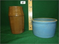 crock canniong jar/blue salt crock