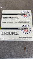 100 ROUNDS 40 S & W 180 GR. BY WINCHESTER AMMO