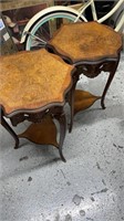 PAIR OF ANTIQUE END TABLES OR PLANT STANDS