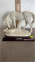 SIGNED G.ARMANI HORSE STATUE 8 INCH ON BASE