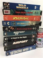 10 films/VHS Thriller dont Airport '77