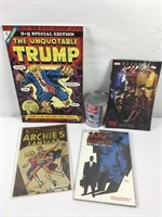 4 livres/comic books dont Uniquotable Trump