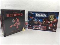 2 jeux de table Scorpio & RISK , complets