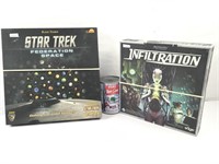 2 jeux de table Star Trek & Infiltration, Complets