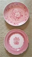 COLLECTOR SPODE PINK PLATES