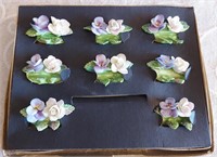 818 - CROWN STAFFORDSHIRE PLACE CARD HOLDERS