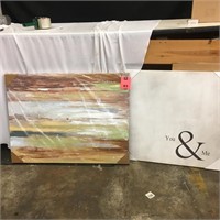 Lot of 2 Hanging Art Pieces