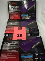 Lot of 3 Power Banks w Bluetooth Speaker