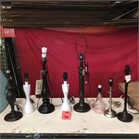 Lot of 8 Assorted Table Lamps